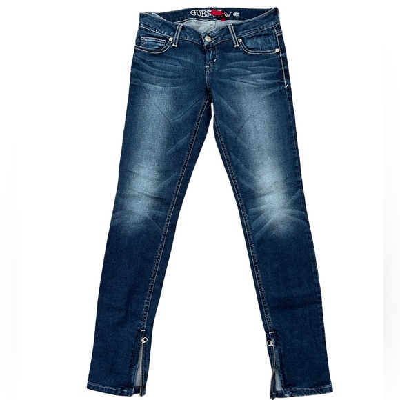 Guess Women Beverly Slim Leg Zipper Ankle Jeans Sz 27 - Picture 2 of 9